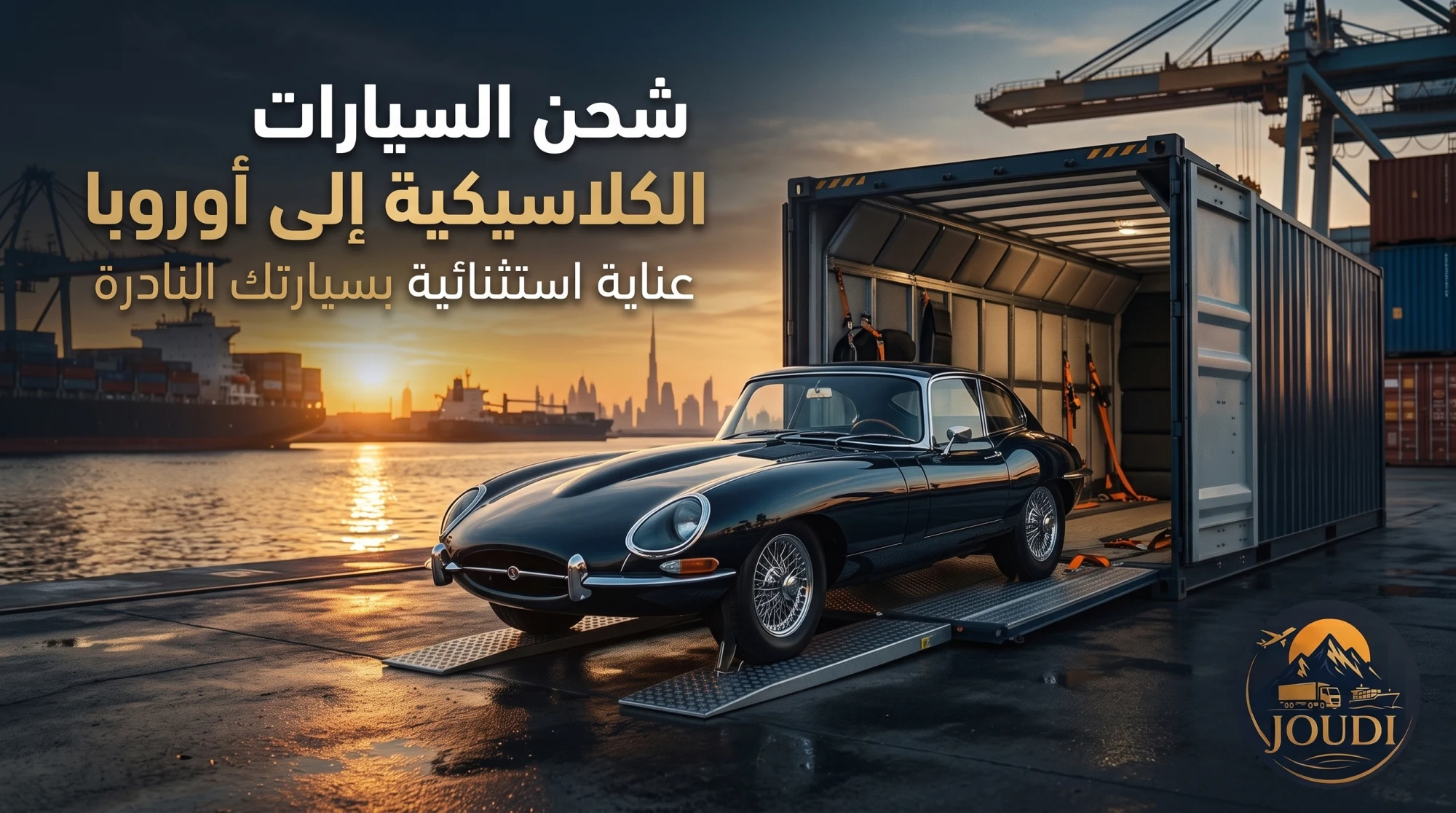 شحن المركبات الكلاسيكية من الإمارات لأوروبا: تحديات وحلول