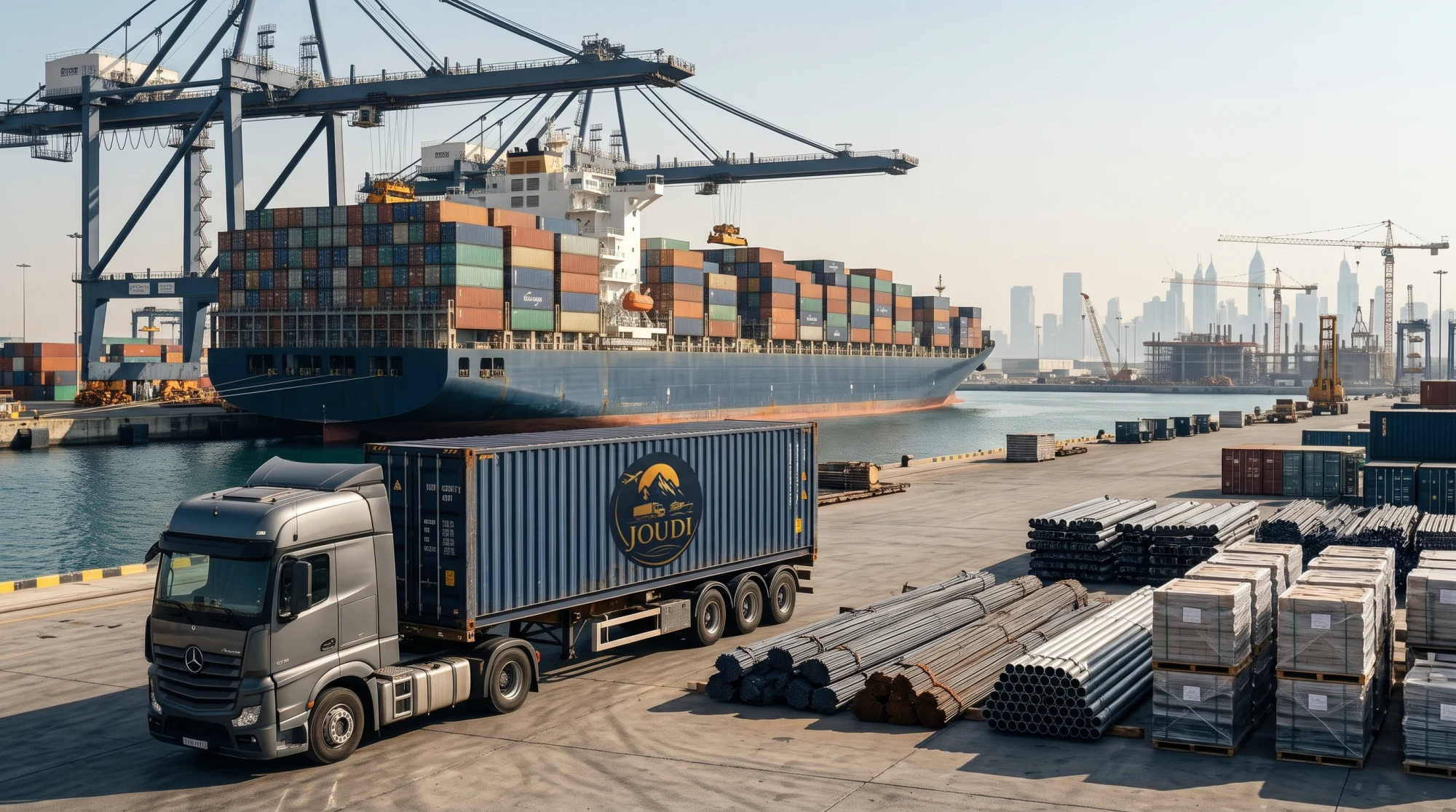 Shipping Raw Materials and Building Materials in Containers from UAE to Egypt