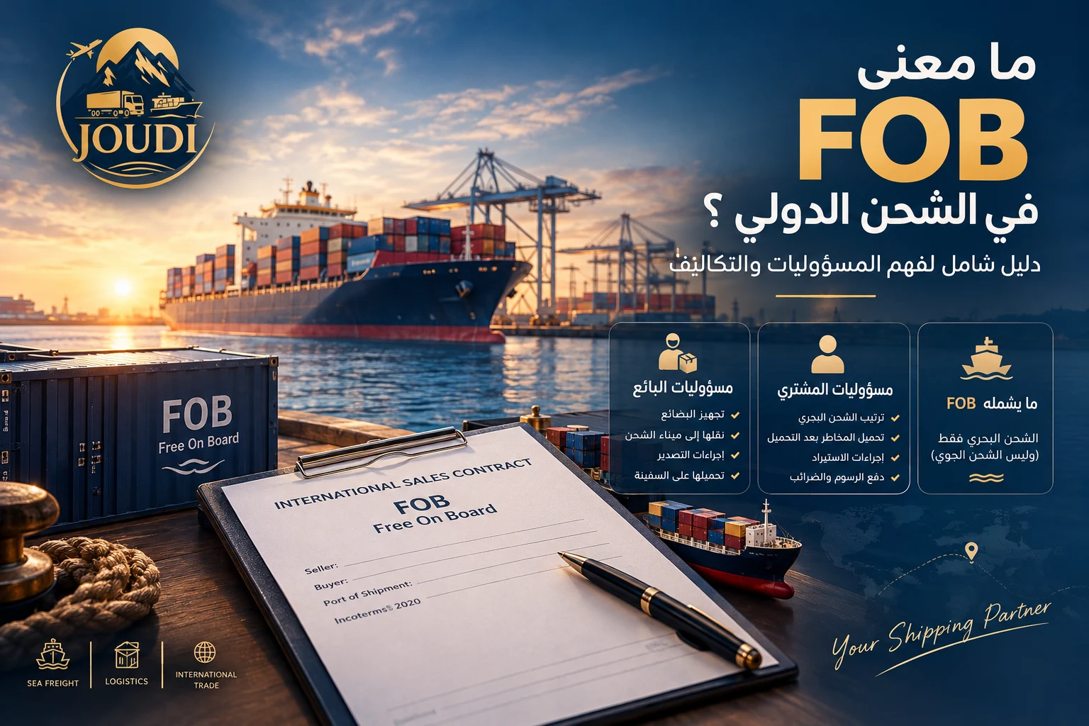 ما معنى FOB في الشحن الدولي؟