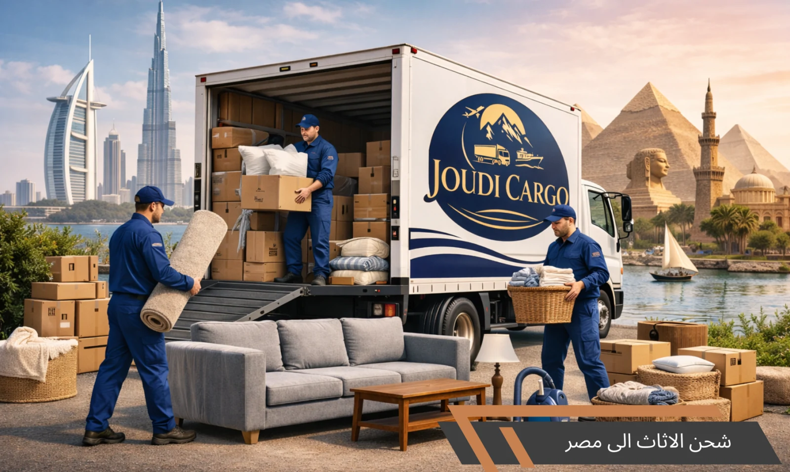 Shipping furniture to Egypt | Safe transport and professional packaging with Joudi Cargo